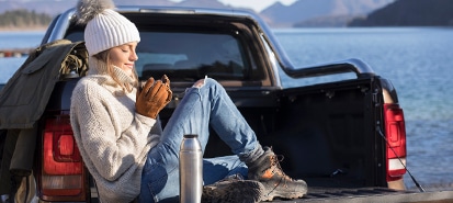 Woman in truck