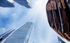 skyscapper buildings and blue sky