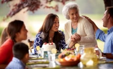 multi-generational family at picnic